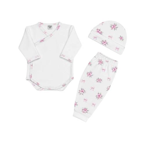 set pima de body cruzado+ranita +gorro ver